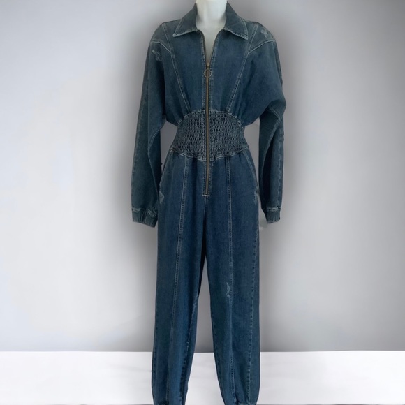 NWT Retrofete Savannah Denim Jumpsuit Size M $595.00 - Picture 5 of 7